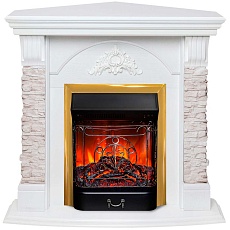 Электрокамин Realflame Athena Corner GR с очагом Majestic Lux Brass 306135