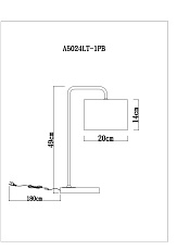 Настольная лампа Arte Lamp Rupert A5024LT-1PB 4