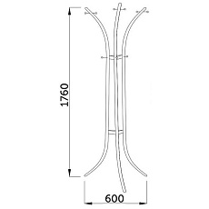 Напольная вешалка AksHome Spiner черный, металл 69044 1