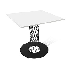 Кухонный стол Sheffilton SHT-TU3-1/80/80 ЛДСП белый черный/белый 9820654101