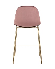 Полубарный стул Stool Group Валенсия велюр розовый золотые ножки CC-91003B HLR-44 3