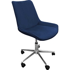 Поворотное кресло AksHome Lumier сапфировый, велюр 79742