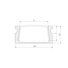 Профиль алюминиевый с рассеивателем Elektrostandard LL-2-ALP006 a053621 1