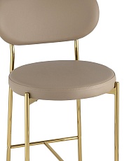 Полубарный стул Stool Group Барбара экокожа бежевая золотые ножки CC-09006B X108 1