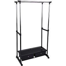 Гардеробная вешалка AksHome Rosa на колесах, черный, металл 77672