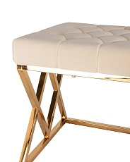 Банкетка Stool Group ИНСИГНИЯ вельвет бежевый сталь золото BENCH-011-TG-BG 1