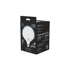 Лампа светодиодная Gauss E27 22W 4100K матовая 105102222 2