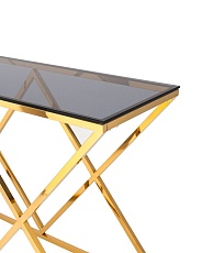 Консоль Stool Group ИНСИГНИЯ 120х40 стекло smoke сталь золото ECST-026-TG-SK (120x40) 2