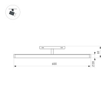 Трековый светодиодный светильник Arlight Mag-Orient-Tube-Turn-L600-20W Day4000 035670 1