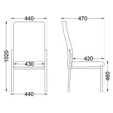 Кухонный стул AksHome Denver серый, экокожа 27903 1