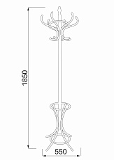 Напольная вешалка AksHome Siena белый, дерево 77650 1