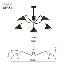 Подвесная люстра Rivoli Geraldine 4101-305 Б0055672 2