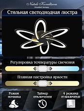 Потолочная светодиодная люстра Natali Kovaltseva High-Tech Led Lamps 82008 Black 2