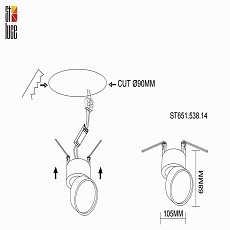 Встраиваемый светодиодный спот ST Luce ST651.538.14 1