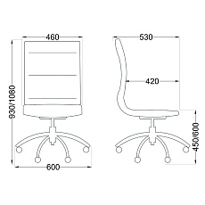 Офисное кресло AksHome Grace серый, экокожа 54905 1