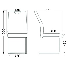 Кухонный стул AksHome Ava черный, экокожа 54533 1
