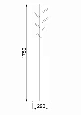Напольная вешалка AksHome Agava сосна, сосна, цвет основания чёрный 77637 1