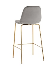 Барный стул Stool Group Валенсия SN велюр серый золотые ножки OS-001B HLR-18 gl 4