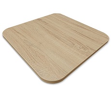 Кухонный стол Sheffilton SHT-TU14/60/60 ЛДСП белый муар/золото/дуб сонома 3769213805 3