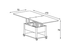 Стол-трансформер Woodville Виват 402947 1