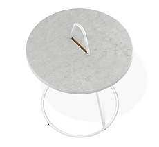 Журнальный стол Sheffilton SHT-CT36 морская галька/белый муар 5890981202 2