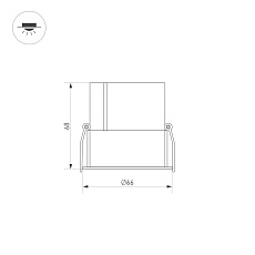 Встраиваемый светодиодный светильник Arlight MS-Atlas-Built-R66-15W Warm3000 037185 1