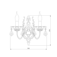 Бра Eurosvet 3281/2 белый с золотом/тонированный хрусталь Strotskis 1
