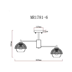 Потолочная люстра MyFar Hloya MR1781-6 1