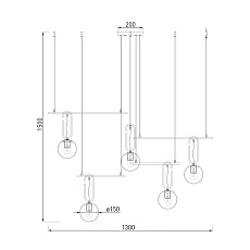 Подвесная люстра Eurosvet Riche 70143/5 белый 1