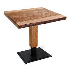 Кухонный стол Sheffilton SHT-TU22/TT10 ДУБ/слэб натуральное дерево/металл 2947832301