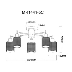 Потолочная люстра MyFar Solo MR1441-5C 1