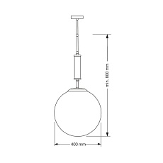 Подвесной светильник Kutek Mood Artu Glass ART-ZW-1(N)G350 1