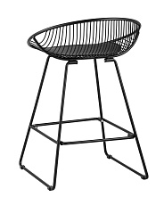 Полубарный стул Stool Group UFO черный с черной подушкой UFO-24A-P11 BL/BL 5