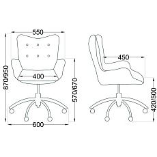 Поворотное кресло AksHome Bella голубой, велюр 77321 1