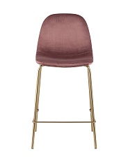 Полубарный стул Stool Group Валенсия велюр розовый золотые ножки CC-91003B HLR-44 1