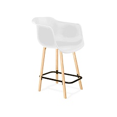 Полубарный стул Sheffilton SHT-ST31/S94-1 белый/прозрачный лак/черный муар 5542832501