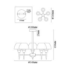 Потолочная люстра MyFar Silvia MR1300-5P 1