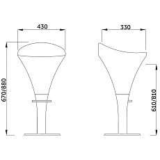 Барный стул AksHome Bomba черный, пластик 27647 1