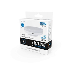 Лампа светодиодная Gauss GX53 15W 6500K матовая 83835 4