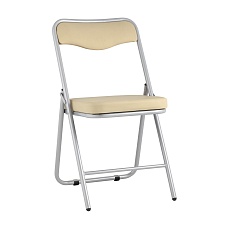 Складной стул Stool Group Джонни экокожа кремовый каркас металлик fb-jonny-eco-12