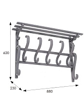 Настенная вешалка Мебелик В 7Н 006779 2