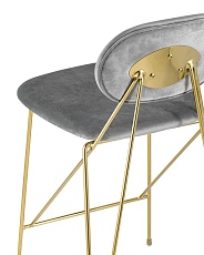 Полубарный стул Stool Group Элис велюр светло-серый FDC8001 LIGHT GREY FUT-79 5