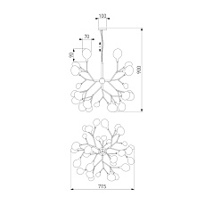 Подвесная люстра Bogates Lamella 555 1